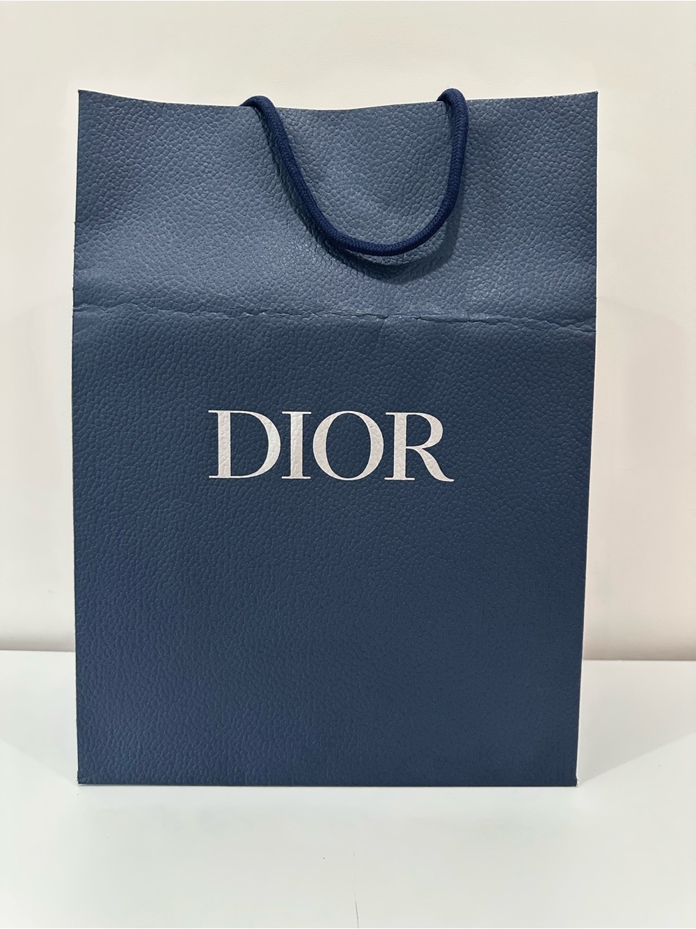 Dior Blue Shopping Paper Bag | Size 11.5x15.5x5.5 inches